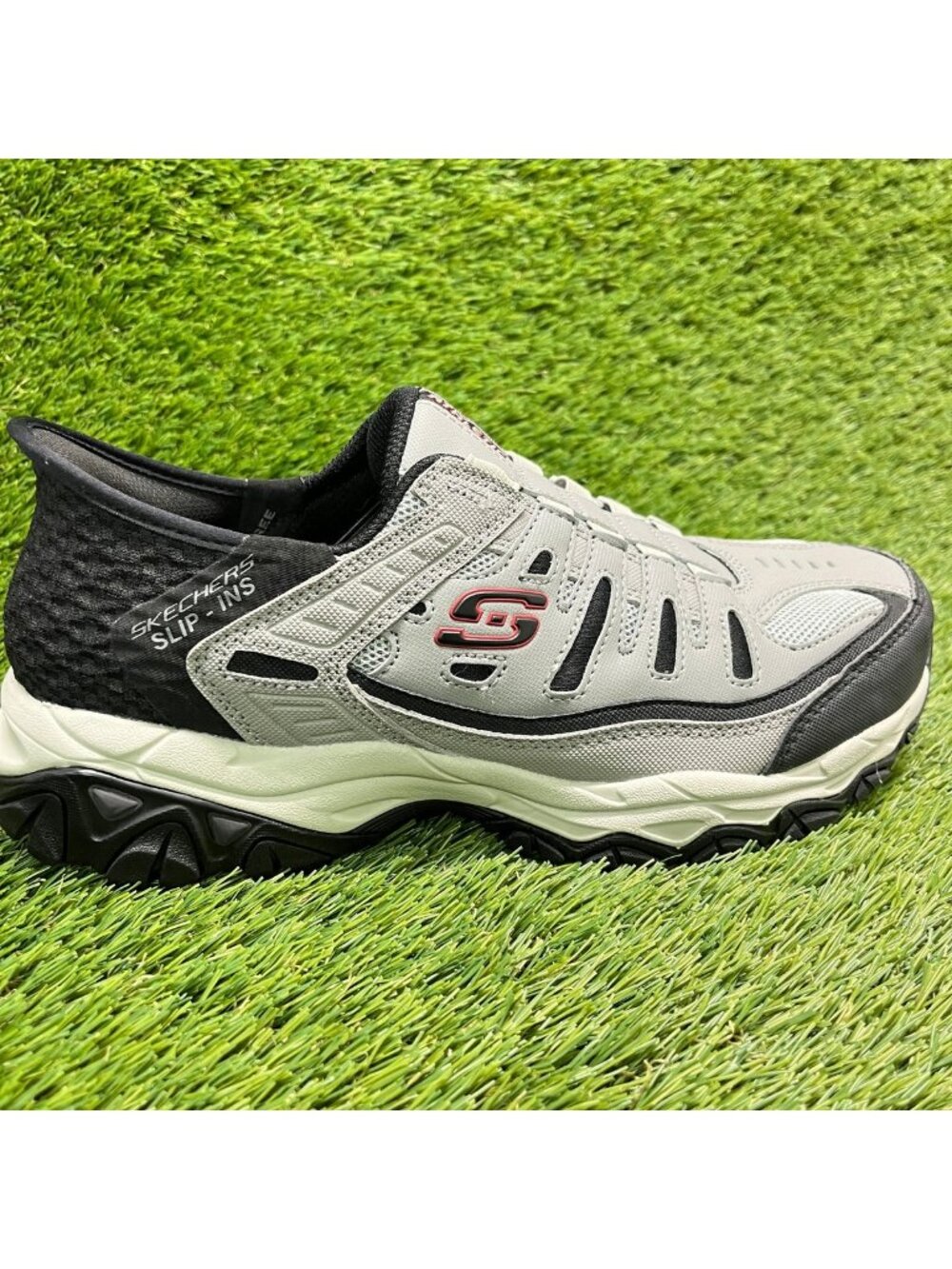 Skechers After Burn M. Fit Ridgeburn Mens Size 8.5EE Gray Running Shoes Sneakers